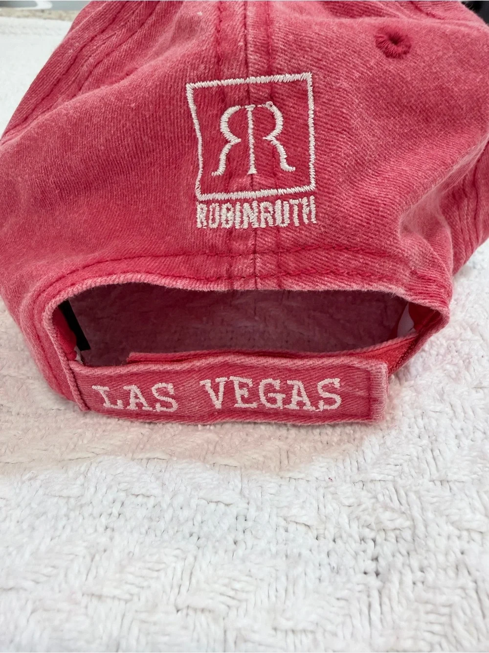 Robin Ruth Woman’s Red 'LV' Las Vegas Patch Baseball Hat